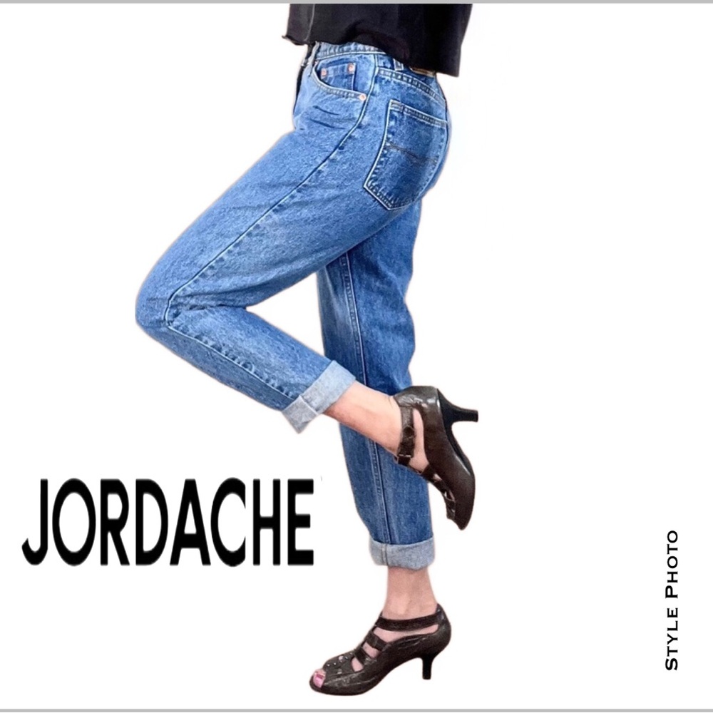 W27/28 L32 Jordache Vintage Classic Slimming Fit High Rise Tapered Leg Jeans - Picture 3 of 17